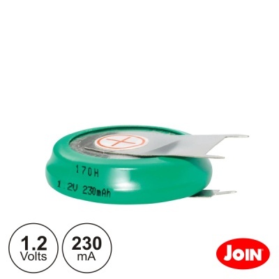 Bateria recarregável verde NiCd 1.2V 230mAh com logo JOIN