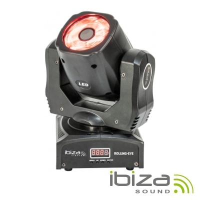 Moving Head 6x12W Wash Anel 6 LEDS DMX Mic IBIZA