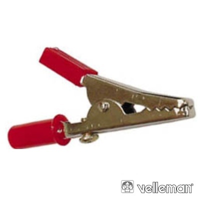 PINÇA CROCODILO 55MM VERMELHA VELLEMAN
