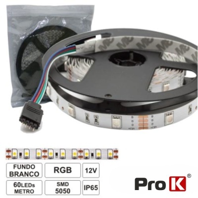 FITA 300 LEDS 5050 IMPERMEÁVEL RGB 12V 5M PROK