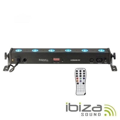 BARRA DE LEDS C STROBE 6 LEDS RGBW 8W DMX COMANDO IBIZA