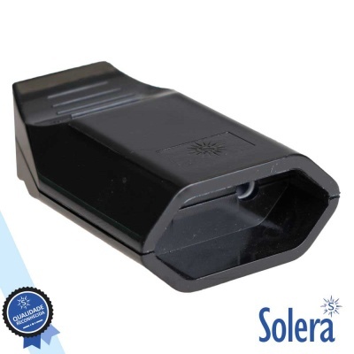 FICHA ALIMENTAÇÂO AC PLANA FÊMEA PRETA 250V SOLERA