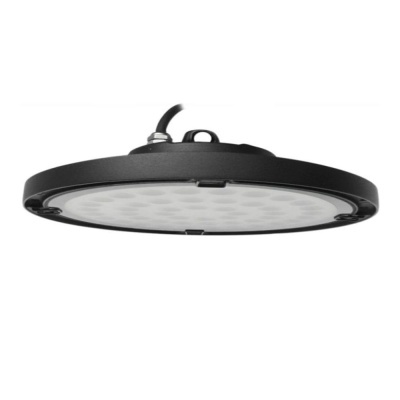 Plafon LED redondo preto com difusor branco