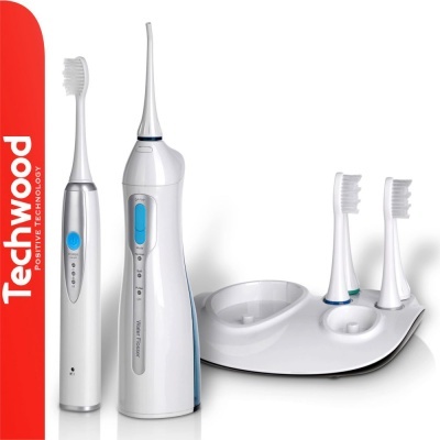 Escova de Dentes Elétrica E Irrigador Oral TECHWOOD