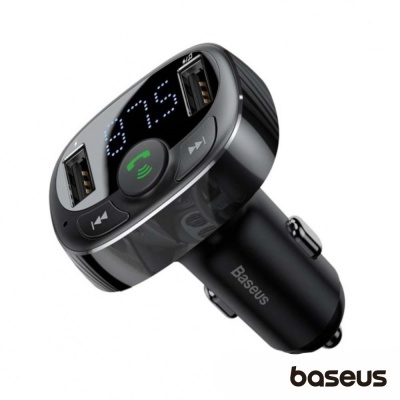 Transmissor FM Bluetooh 2USB  Micro SD F.Isqueiro Baseus