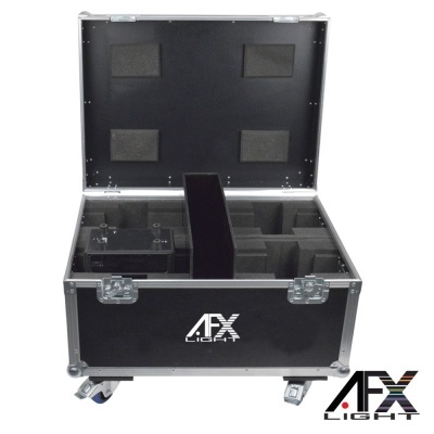 Mala de transporte preta AFX LIGHT com divisórias interiores e rodas