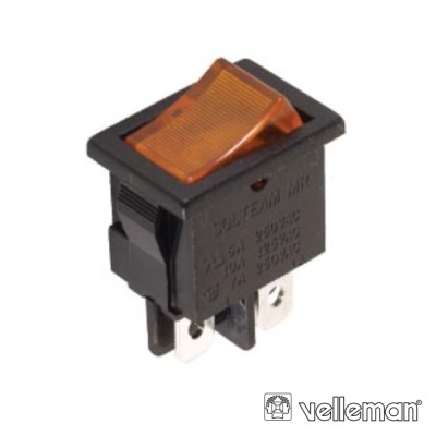 INTERRUPTOR BASCULANTE C LUZ 5A-250V DPST ON-OFF VELLEMAN