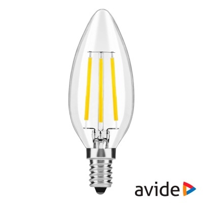 Lâmpada LED E14 Vela Filamento 7W 230V 4000K 810lm AVIDE