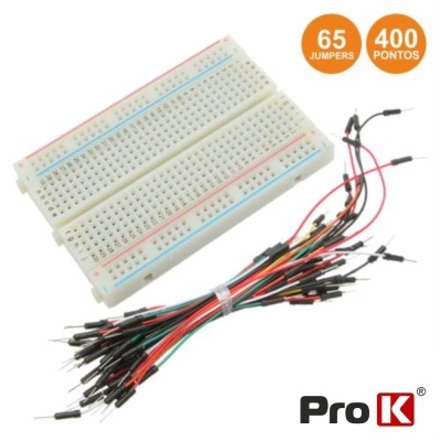 PLACA DE ENSAIO MULTIFUNÇÕES C 400 PONTOS 65 JUMPERS PROK