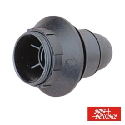 CASQUILHO P LÂMPADA E27 PRETO