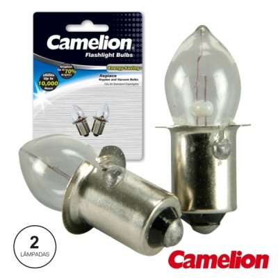 LÂMPADA BAIONETA 0.5A 3.6V VACUUM 2X BLISTER CAMELION