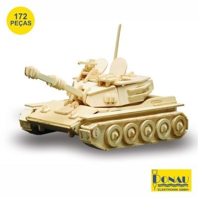 Modelo de tanque militar em madeira com 172 peças da DONAU ELEKTRONIK GMBH