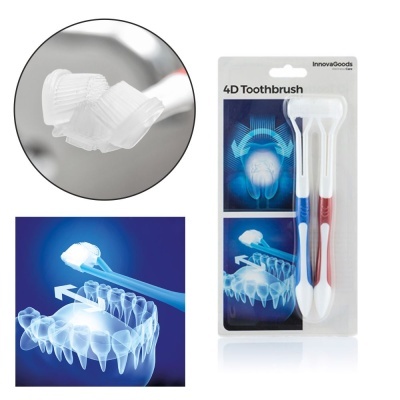 ESCOVA DE DENTES 4D C CABEÇA TRIPLA 45º 2X