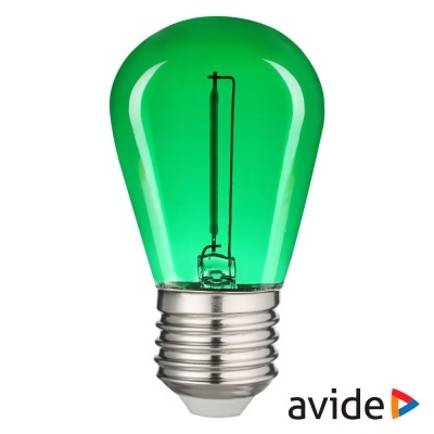 Lâmpada E27 1W 230V LED Filamento Verde 50lm AVIDE