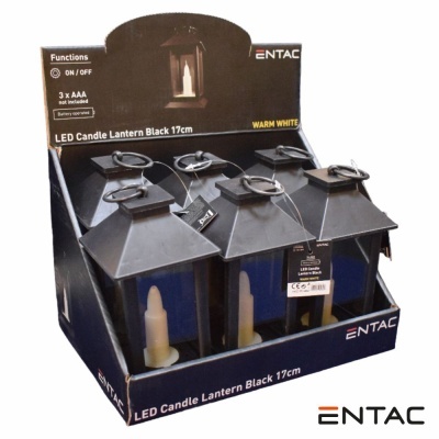 Expositor C 6 Candeeiros Decorativos LED 17cm Preto