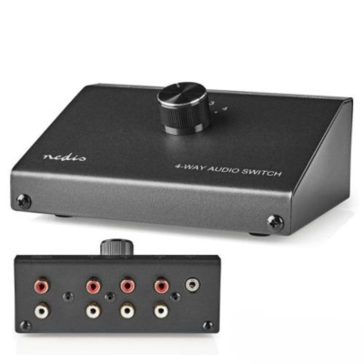 Comutador De Áudio analógico 4 vias NEDIS