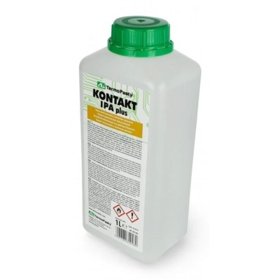 Frasco branco com tampa verde e rótulo KONTAKT IPA plus