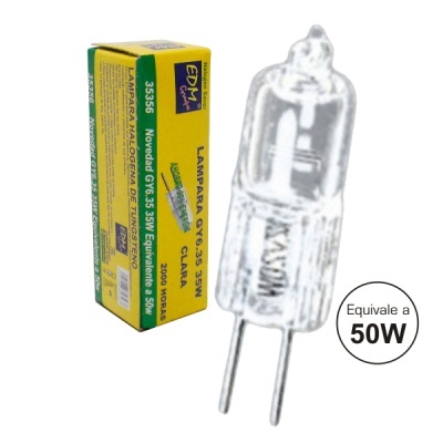 LÂMPADA G6.35 50W 12V HALOGÉNEO
