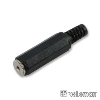 FICHA JACK 2.5MM FÊMEA MN PVC C GUARDA CABO