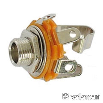 FICHA JACK 6.35MM FÊMEA ST CHASIS CIRCUITO ABERTO VELLEMAN
