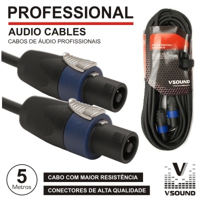 CABO PRO SPEAKON MACHO  MACHO 5M VSOUND