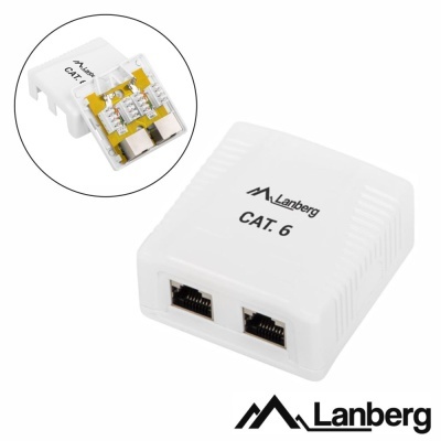 Tomada de Superfície RJ45 C 2 Saídas LANBERG