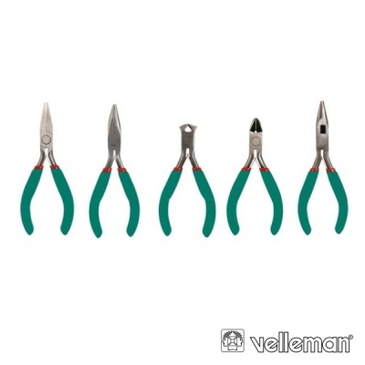 CONJUNTO DE 5 ALICATES DE PRECISÃO VELLEMAN