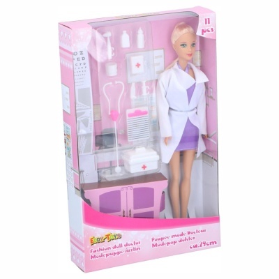 Boneca Fashion Doll Doctor 29cm C 10 Acessórios