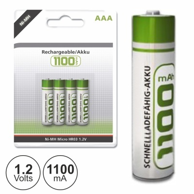 BATERIA NI-MH AAA 1.2V 1100MA 4X BLISTER