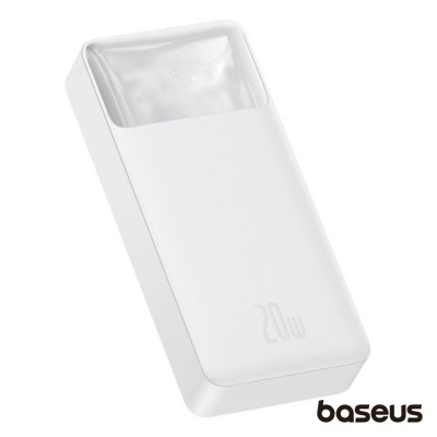 Powerbank 20000mAh QC 20W Branco Bipow BASEUS