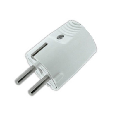 FICHA SCHUKO MACHO C TERRA 250V BRANCA