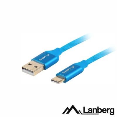 Cabo USB-A 2.0 Macho  USB-C Macho 1.8m Azul LANBERG