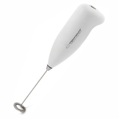 Misturador de leite elétrico branco da Esperanza com batedor metálico
