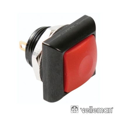 INTERRUPTOR PRESSÃO MINIATURA 1P SPST OFF-(ON) VERMELHO