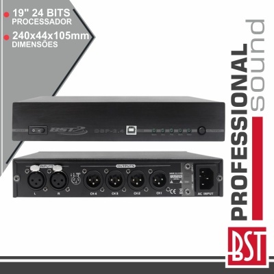 PROCESSADOR DE ÁUDIO DIGITAL 19" 24 BITS USB BST