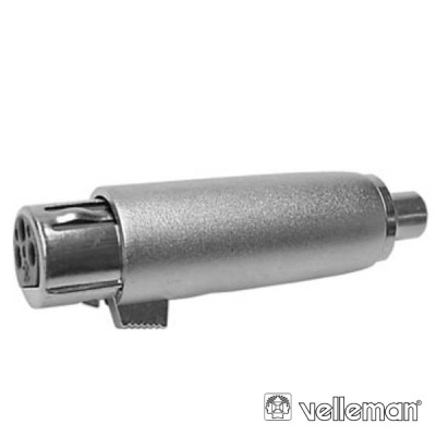 FICHA ADAPTADORA XLR 3P FÊMEA  RCA FÊMEA