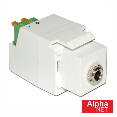 Ficha Jack 3.5mm Fêmea Keystone ALPHANET