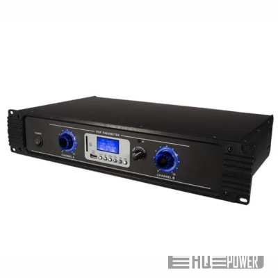 Amplificador Áudio 2x100WRMS BluetoothUSB HQPOWER