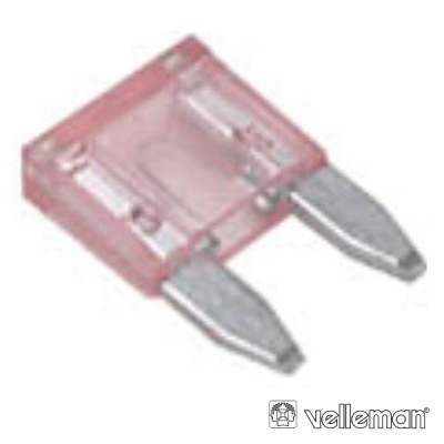 Fusível automóvel cor-de-rosa com terminais metálicos