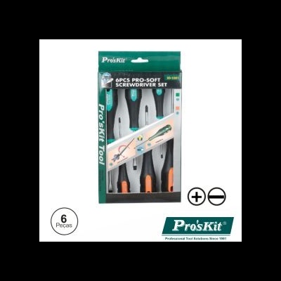 CONJUNTO DE 6 CHAVES DE FENDAS E PHILIPS PROSKIT