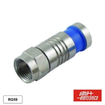 FICHA F MACHO COMPRESSÃO P CABO 6.1MM RG59