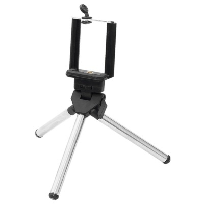 Mini Tripé 0.5kg 20cm PretoPrateado