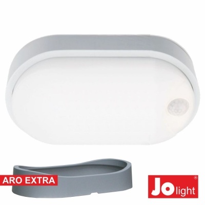PAINEL LED OVAL APLIQUE 14W PIR BRANCO NATURAL