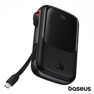 Powerbank 10000mAh USB-AUSB-CLightning 22.5W Preto BASEUS