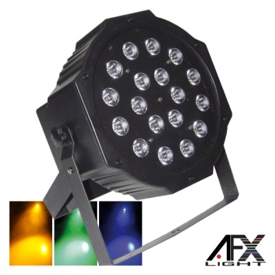 PROJECTOR LUZ C 18 LEDS 1W RGB DMX MIC FLAT AFXLIGHT
