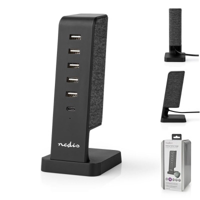 Carregador de Mesa c 5x USB-A 1X USB-C 45W NEDIS