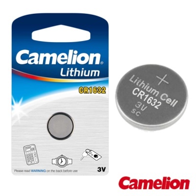 PILHA LITHIUM BOTÃO CR1632 3V 120MA BLISTER CAMELION
