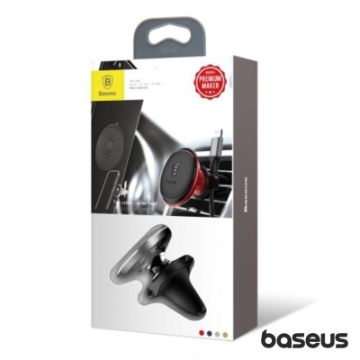 SUPORTE TELEMÓVEL MAGNÉTICO C PORTA CABOS PRETO BASEUS