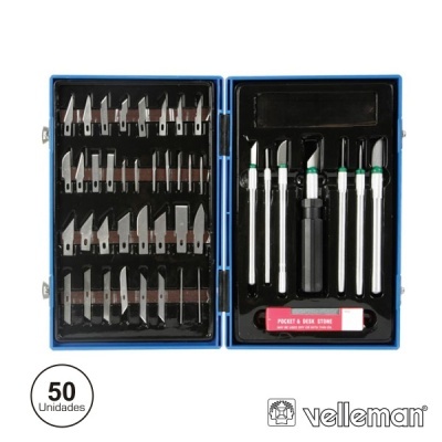 CONJUNTO 7 X-ATOS DE PRECISÃO C 50X LÂMINAS VELLEMAN