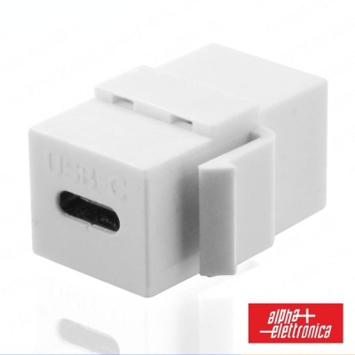 Conector USB-C branco da Alpha Elettronica